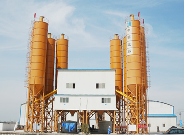 中建六局河南临颍双HLS120混凝土搅拌楼